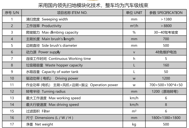 洁路宝驾驶秦州扫地机1400